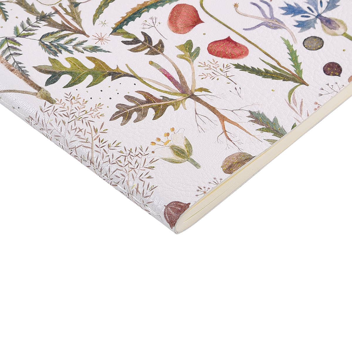 Vegan Leather A5 Notebook | Greens and Flowers 