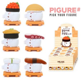 Molang's Sushi Shop Random Figure Deco Toy - Limited