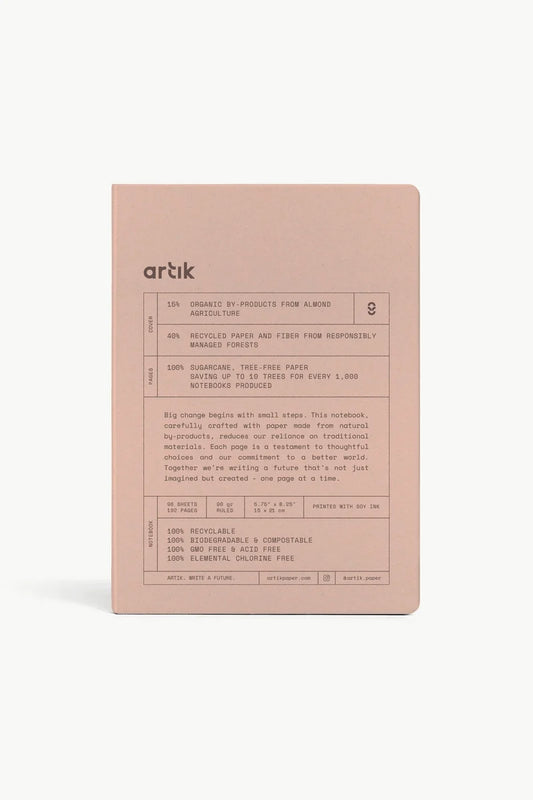 Artik Hard Cover Journal | Ruled | Almond