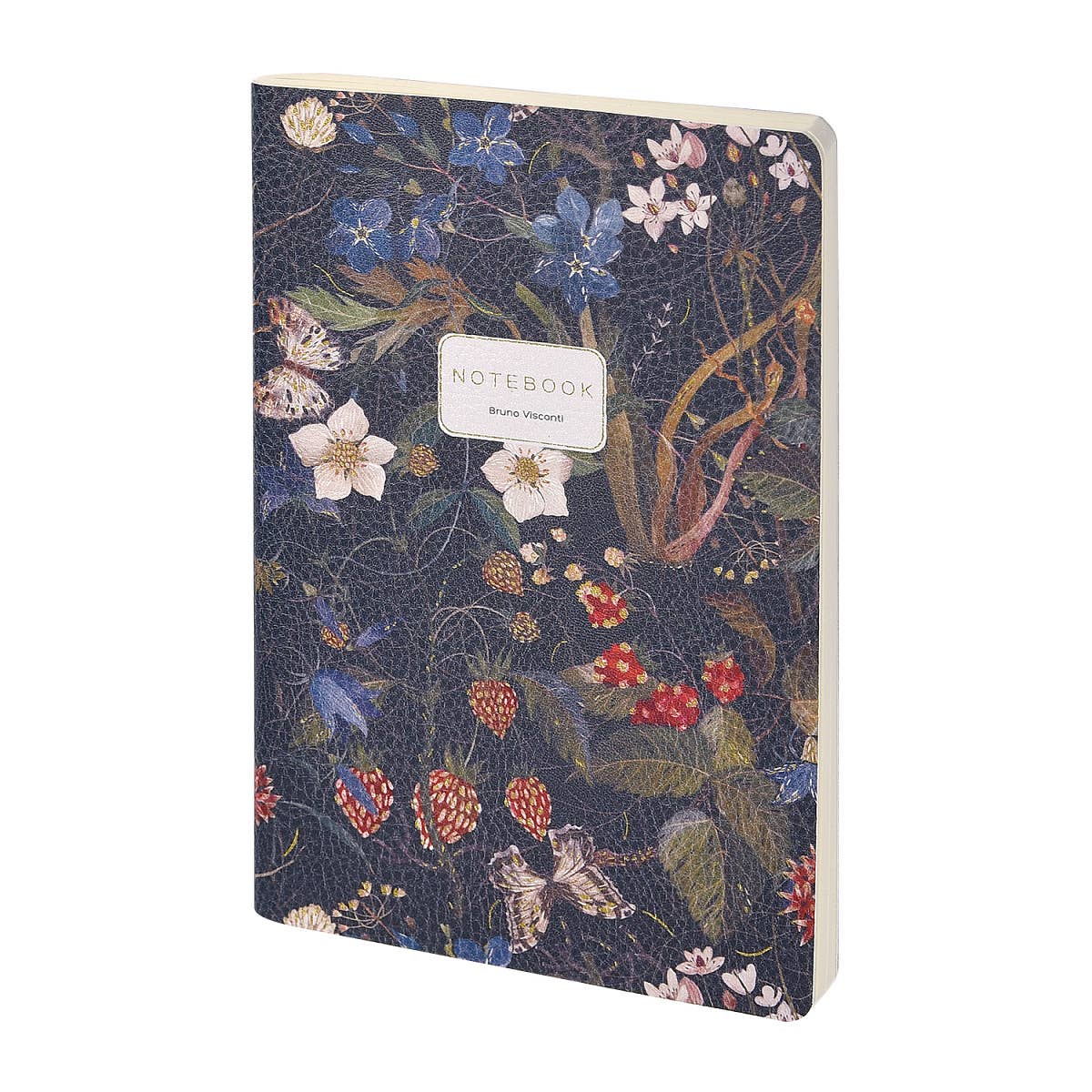 Vegan Leather A5 Notebook - Forest Flowers 