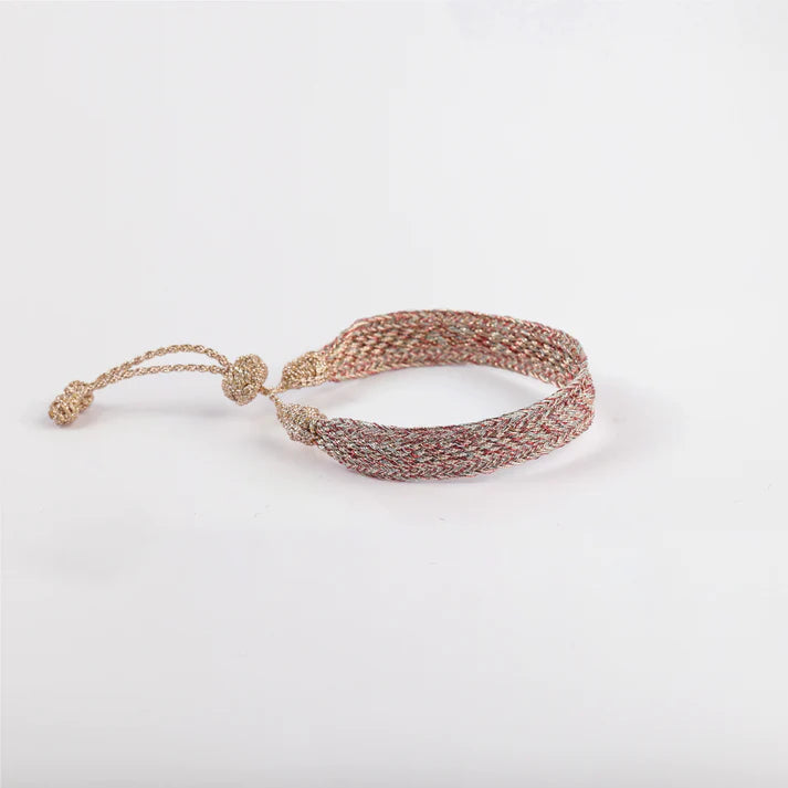 Izy n°1 bracelet in Rose Gold Brick Red