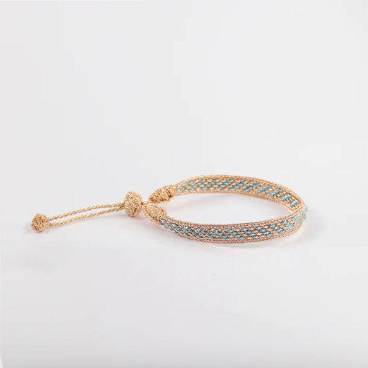 Izy n°2 bracelet in Peach Sky Blue