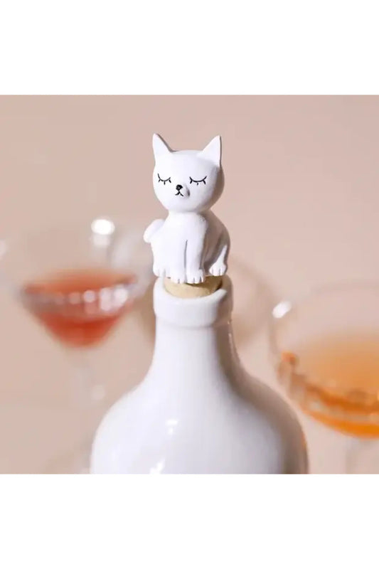 Seated Cat Bottle Stopper