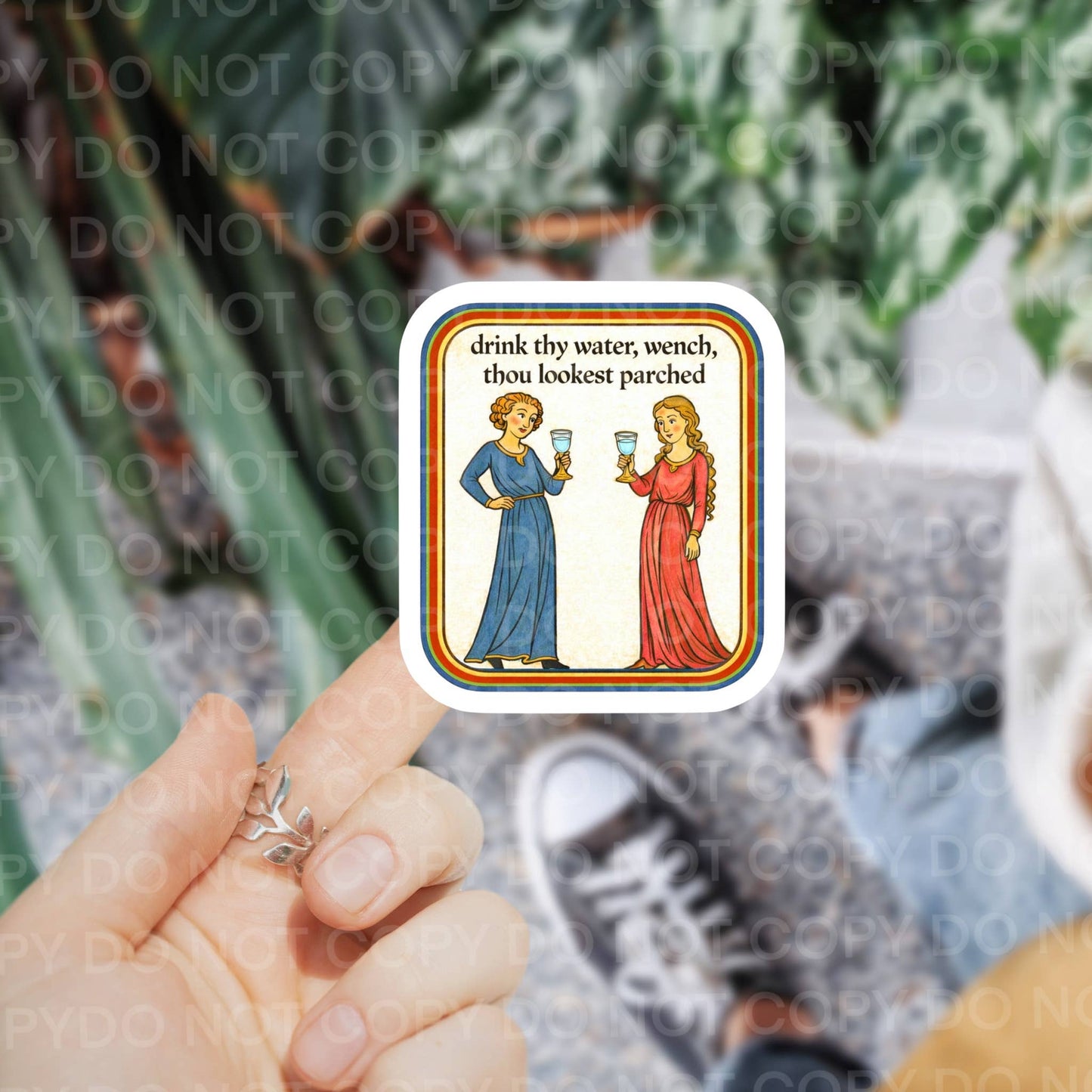 Drink thy Water Wench, Medieval Hydrate Sticker