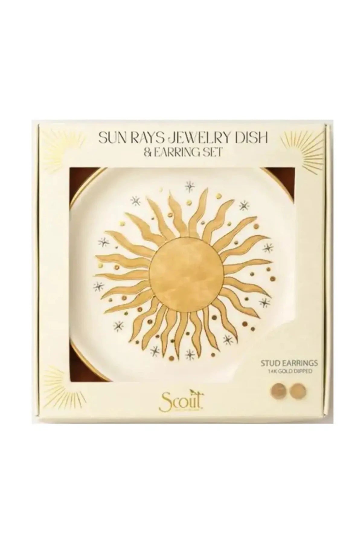 Jewelry Dish & Earring Set | Sun Rays