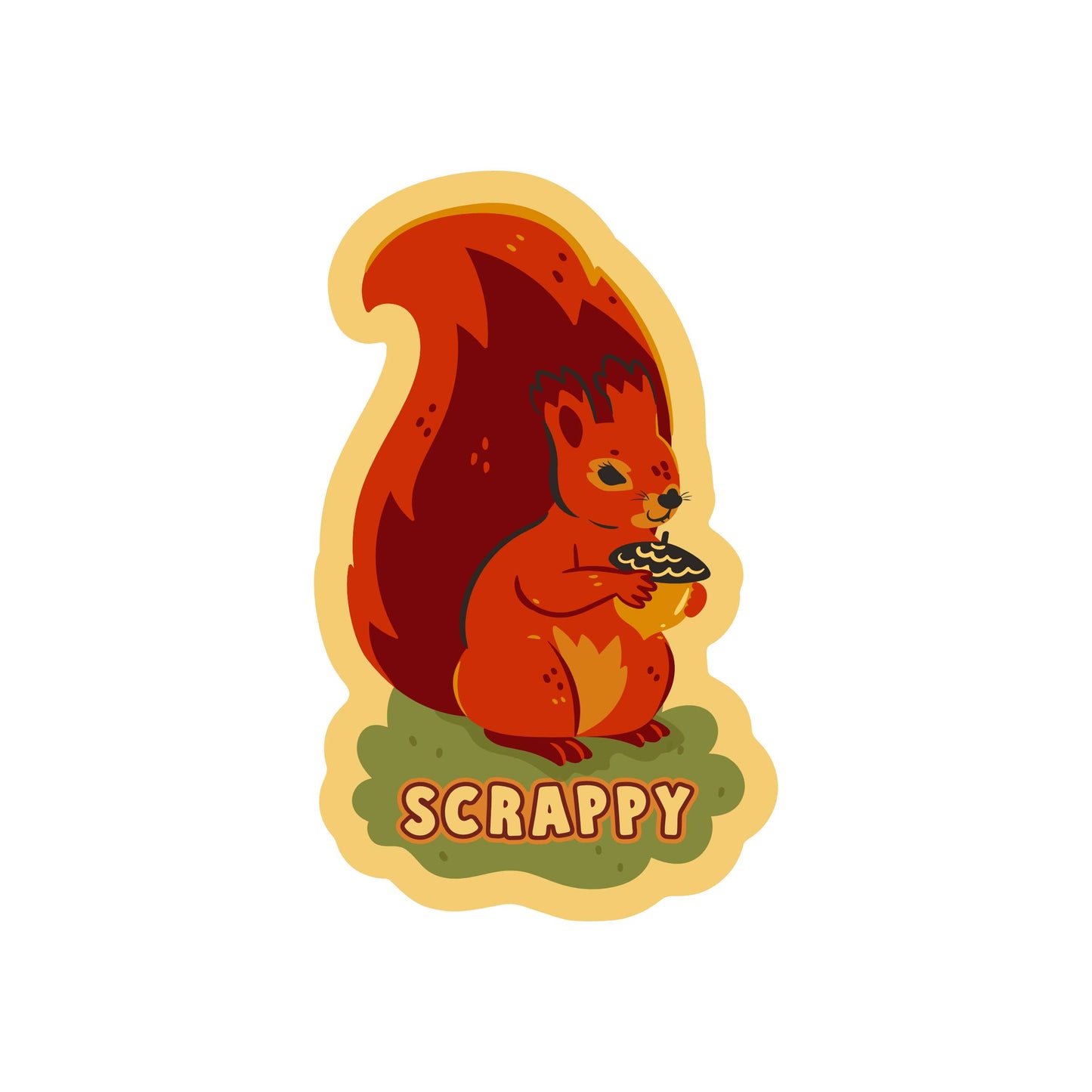 Scrappy Squirrel Funny High Quality Vinyl Sticker