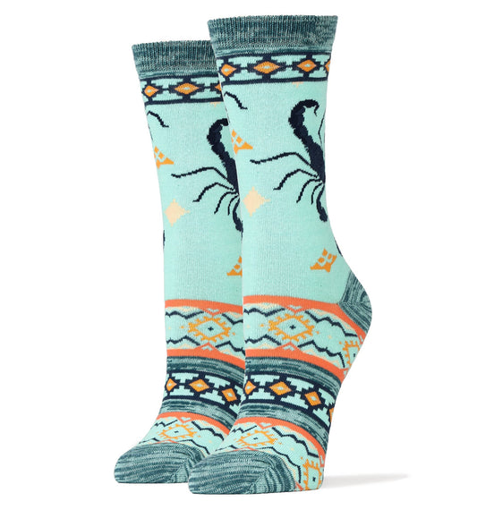 Scorpion Bite | Women's Premium Cotton Crew Dress Socks