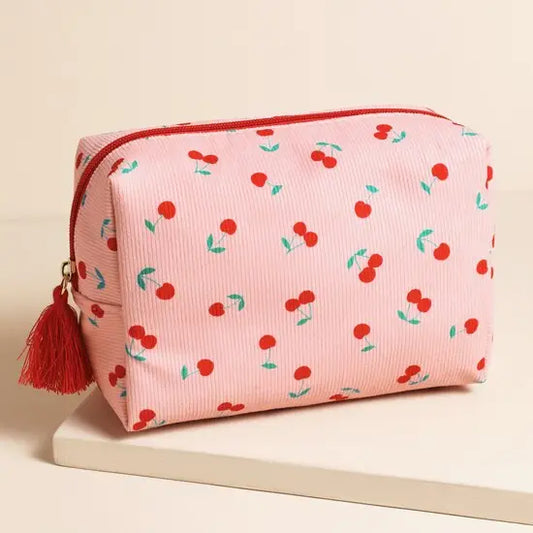 Cherry Print Make-Up Bag