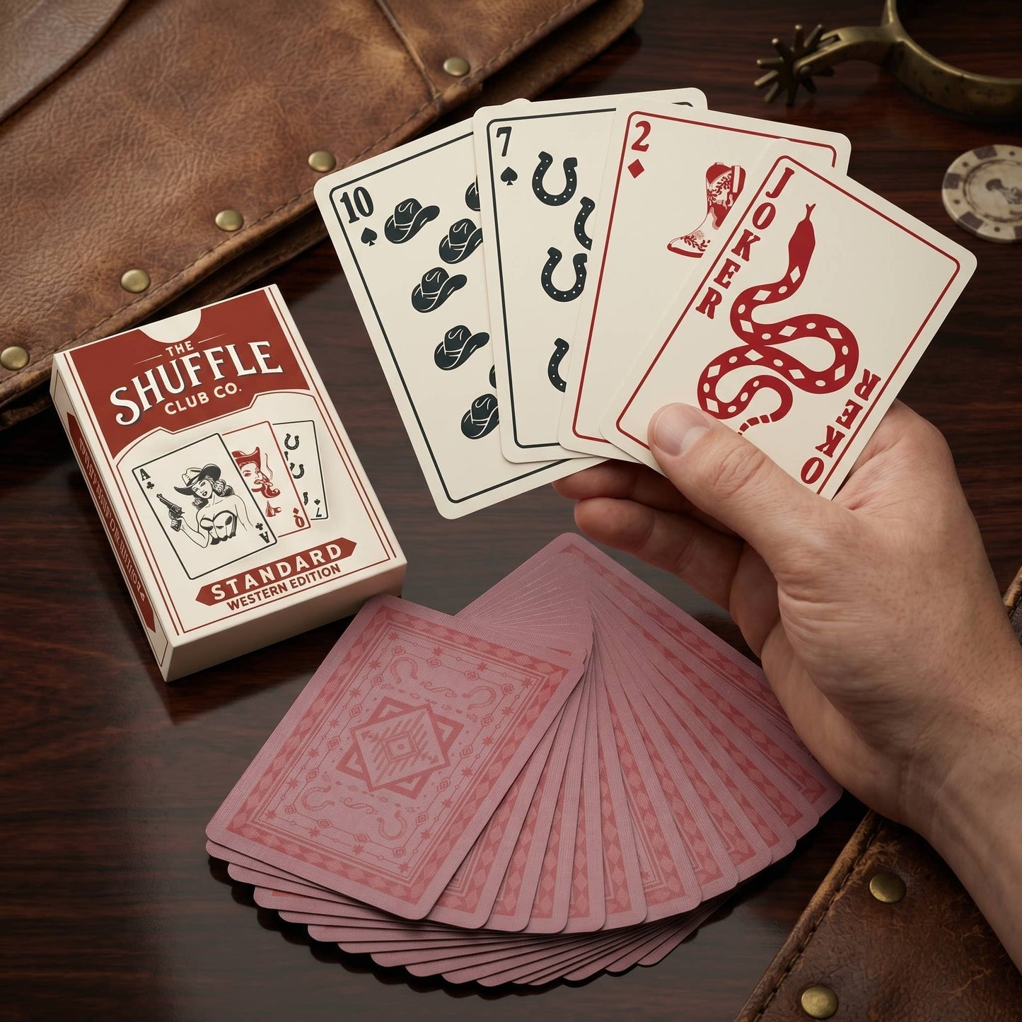 Western Playing Cards – Vintage Cowboy Deck with Custom Western Art & Premium Stock