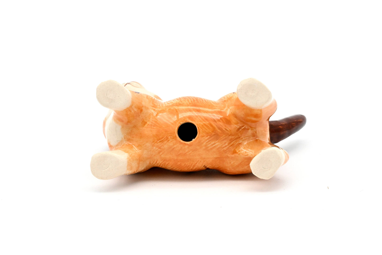 Decorative Miniature Ceramic Tiny Orange Tabby Cat