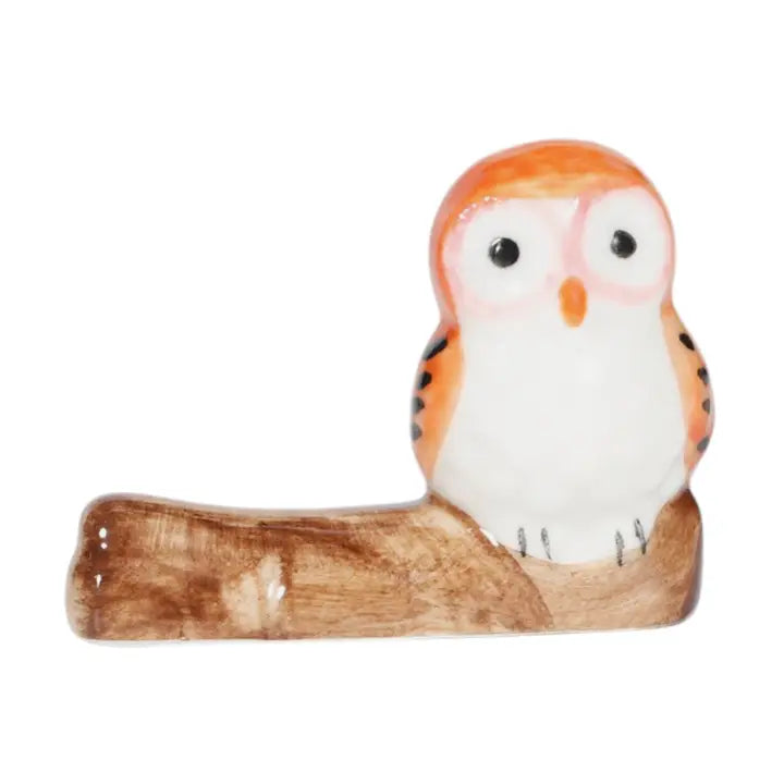 Owl Porcelain Chopsticks Rest