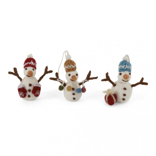 Snowmen with Knitted Hat - Individual