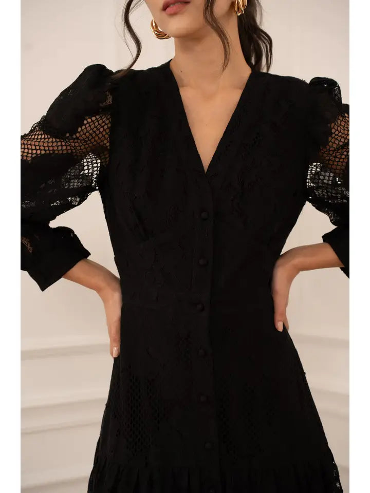 Avril Long Lace Dress