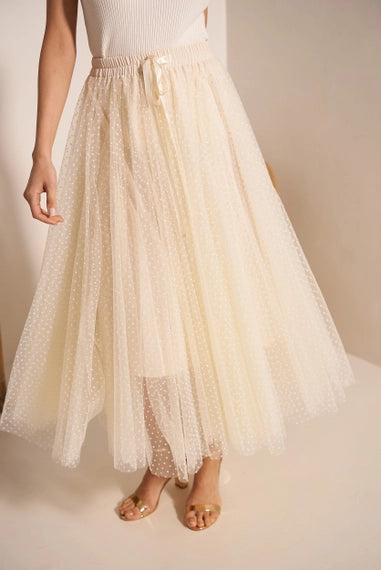 Aria Tulle Plumetis Skirt