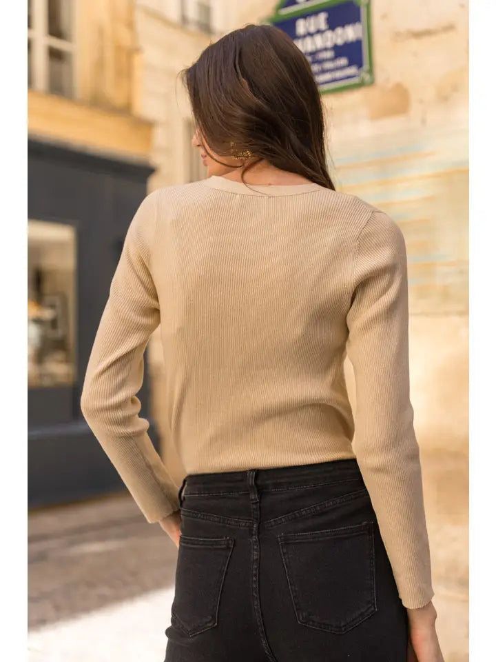 Ribbed Knit Cardigan