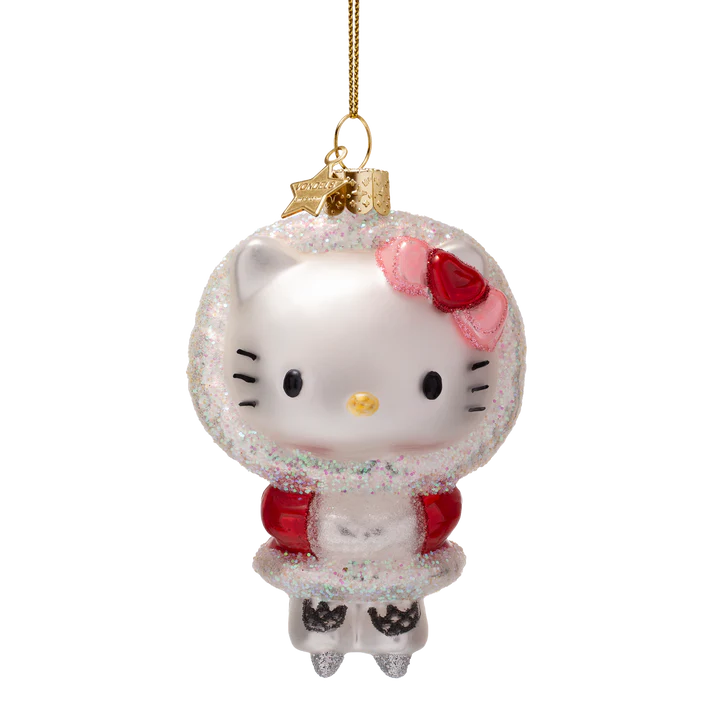 Ornament Glass Hello Kitty Skating