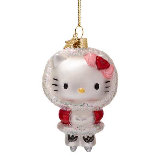 Ornament Glass Hello Kitty Skating
