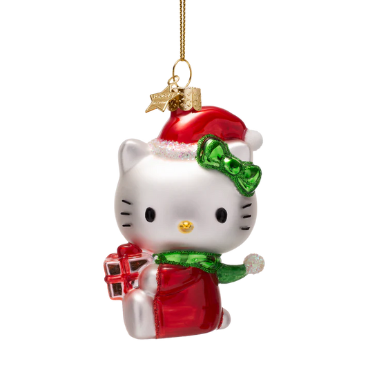 Ornament Glass Hello Kitty With Gifts