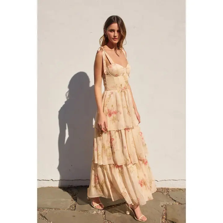 Have My Heart Corset Layered Maxi Dress