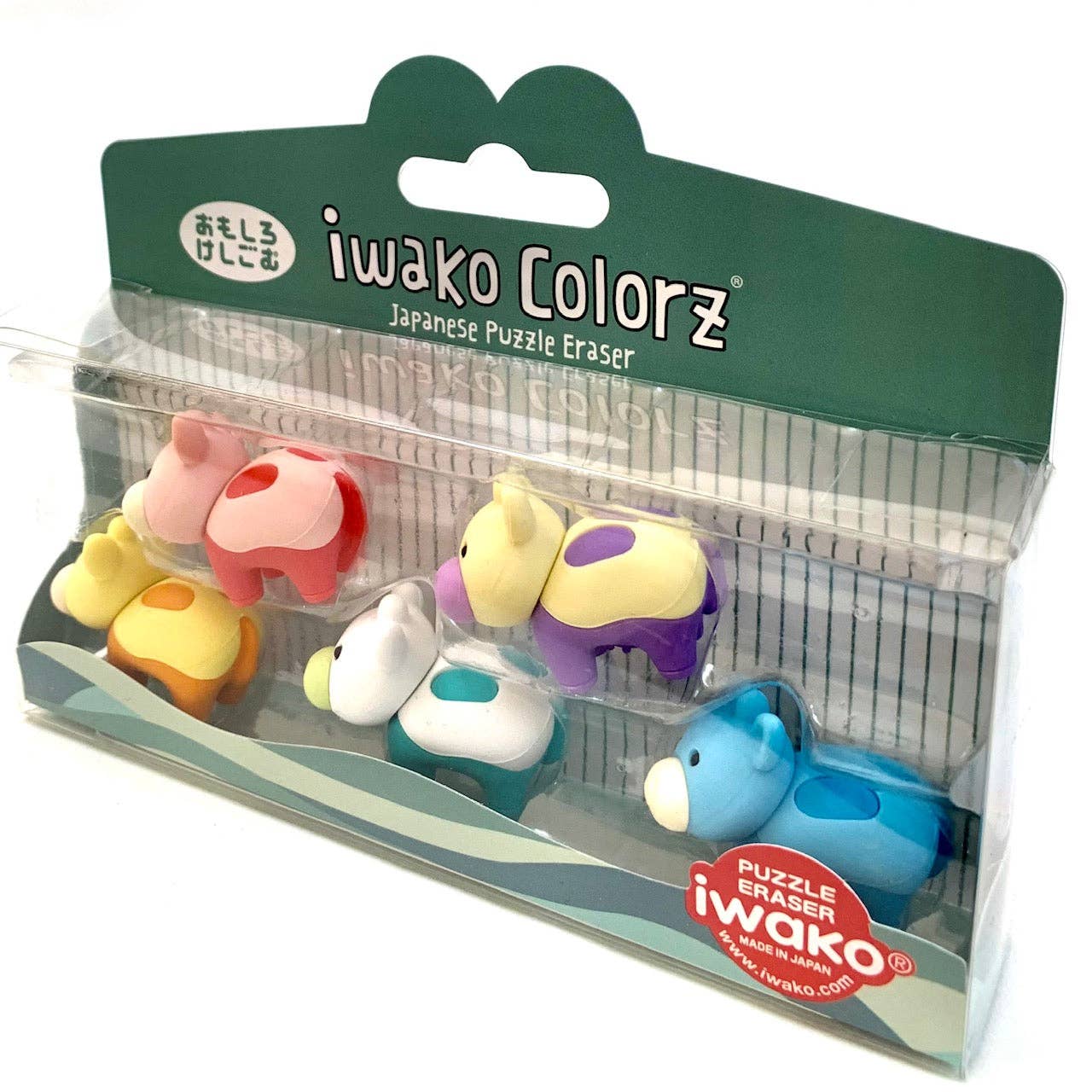 Iwako Colorz Cows | Set of 5 Erasers