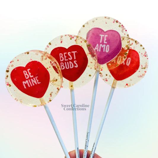 Conversational Heart Lollipos, Pear Flavour