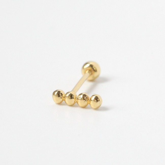 Tiny Four Dot Screw Back Earring