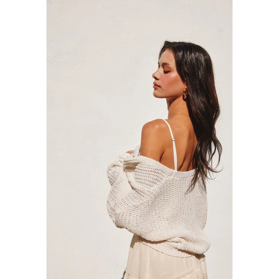 Open Book Boxy Cropped Cardigan