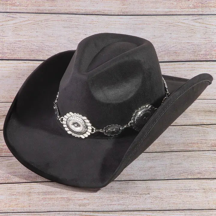 Western Concho Cowboy Hat Brown