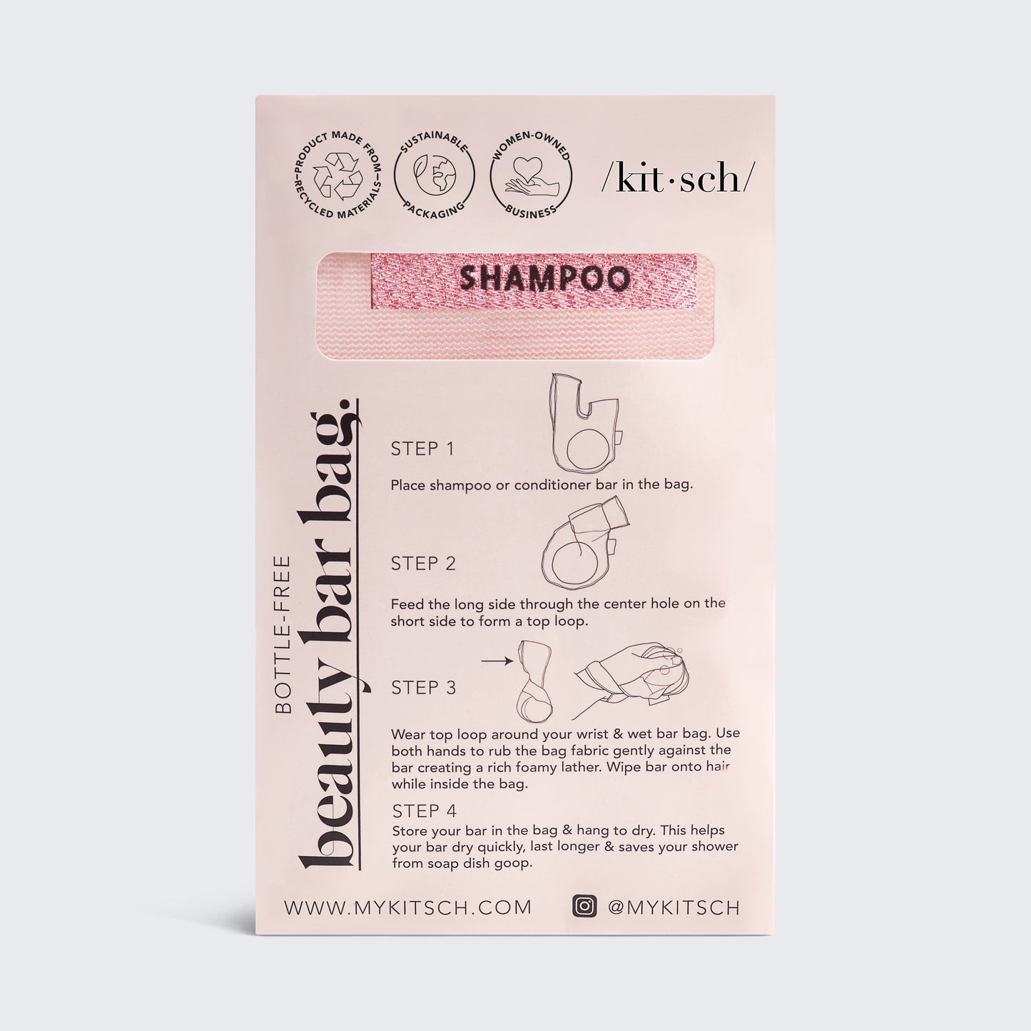 Shampoo Beauty Bar Bag | Blush