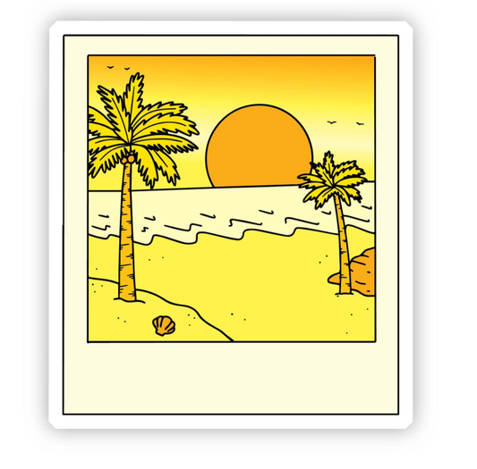 Sunset sticker