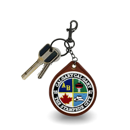 Calgary Patch Embroidered Keychain