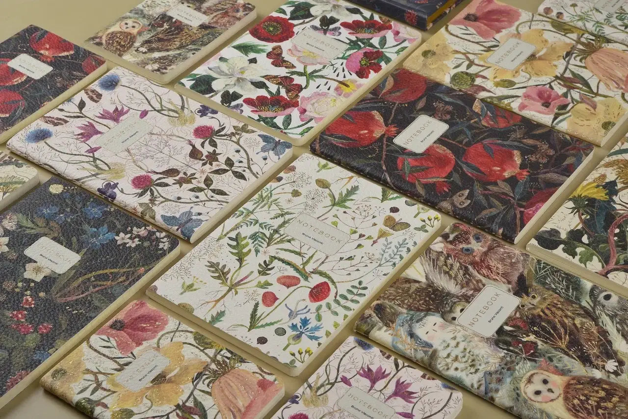 Vegan Leather A5 Notebook | Symmetrical Flora 