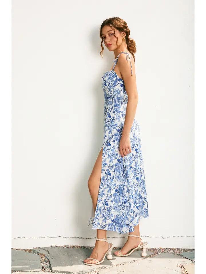 Au Revoir Empire Sweetheart Tiered Midi Dress