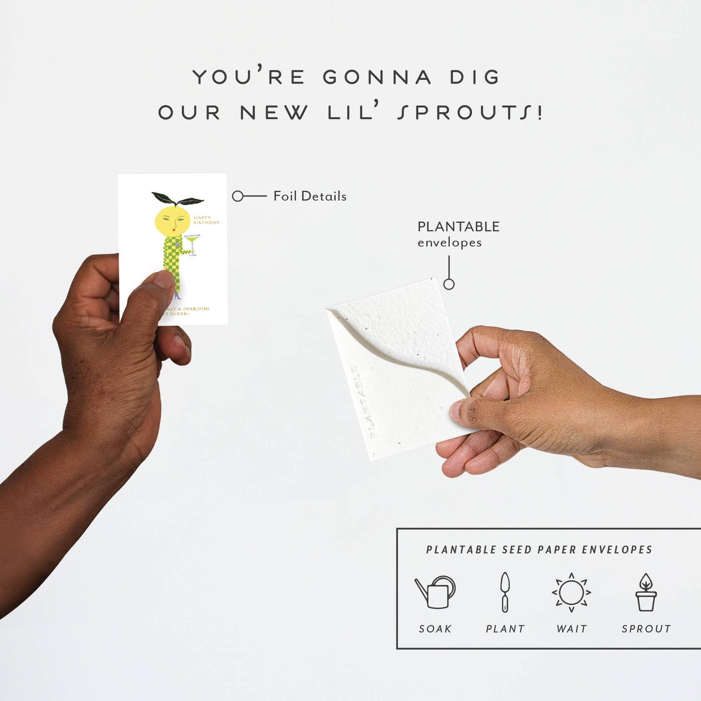 Yuzu Sprout - Birthday Mini Greeting Card 2.5" x 3.5"