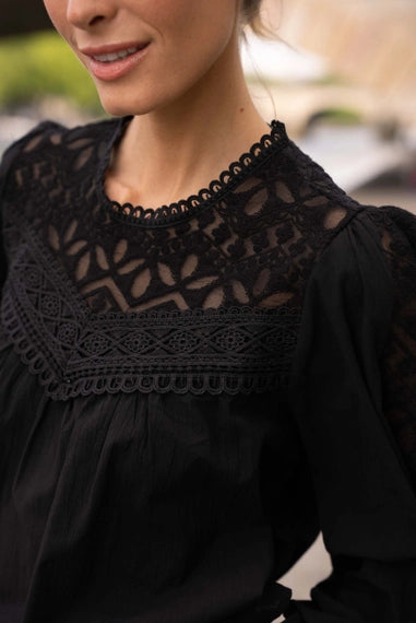 Philippa Cotton & Lace Blouse