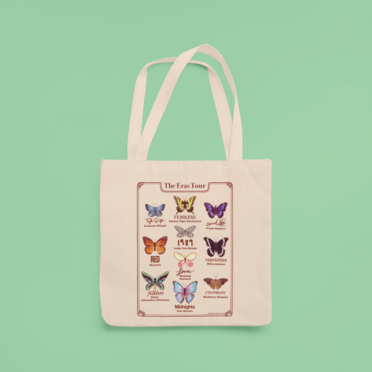 Taylor Swift Eras Butterflies Tote Bag