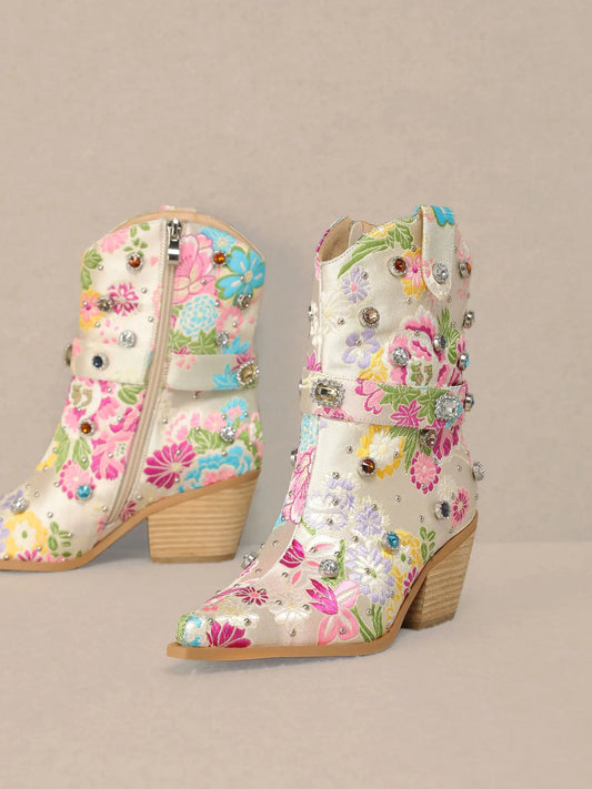 Florence Cowboy Boots | White