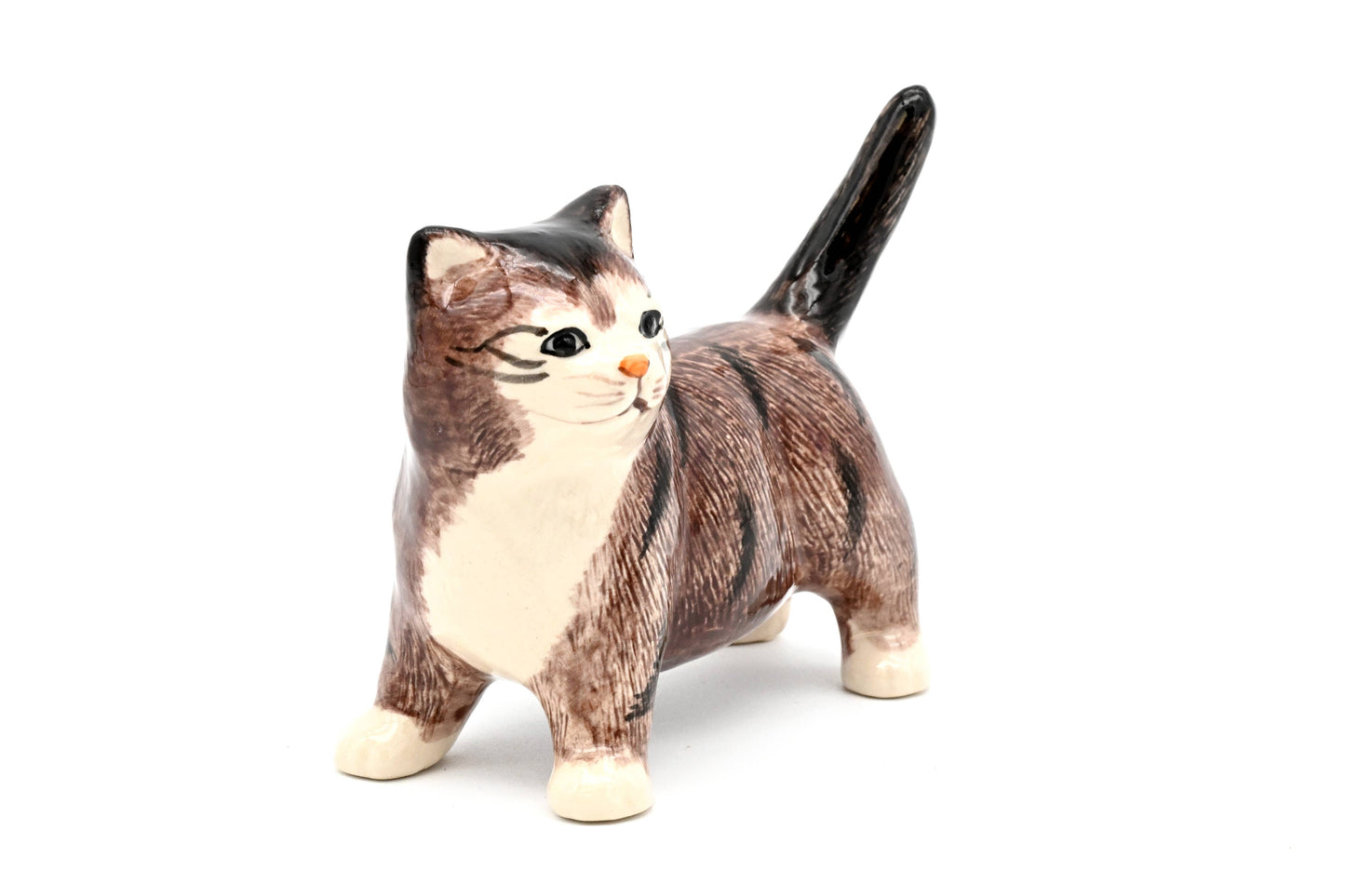 Decorative Miniature Ceramic Tiny Tabby Cat