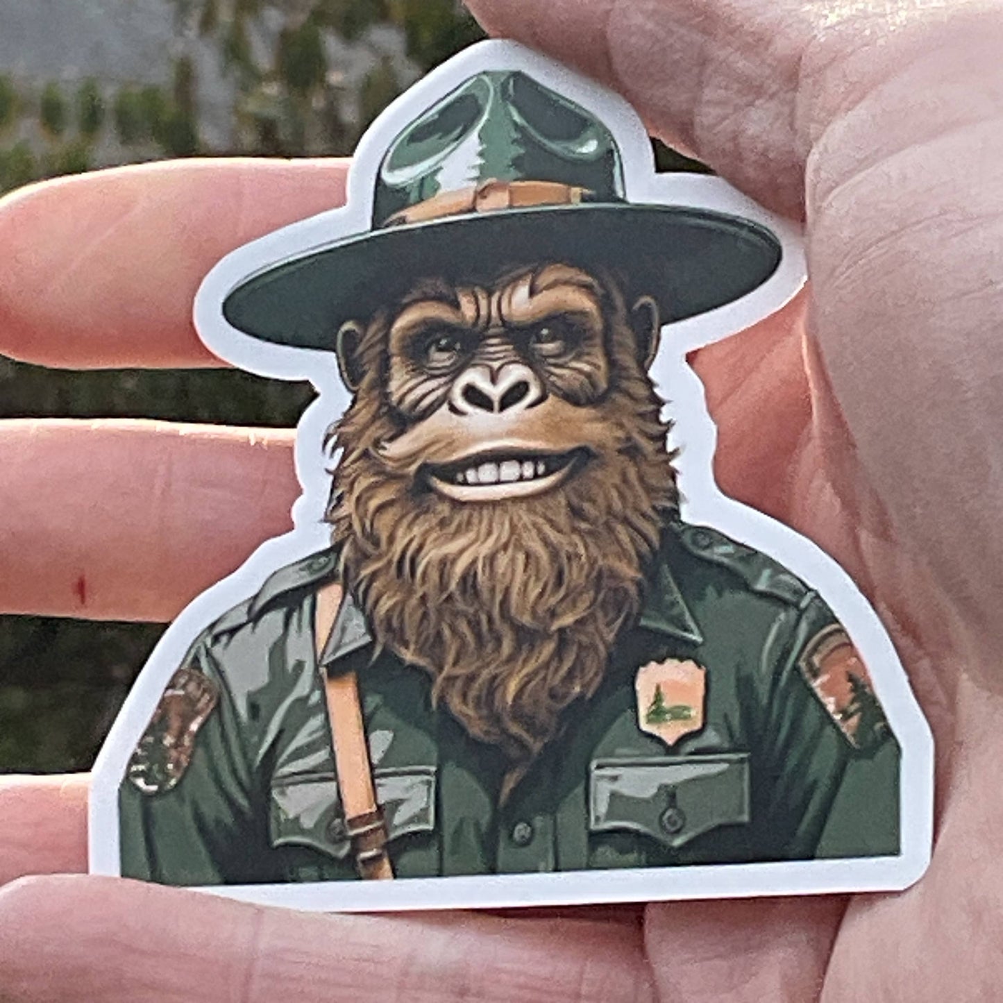 Happy Park Ranger Bigfoot Vinyl  Sticker