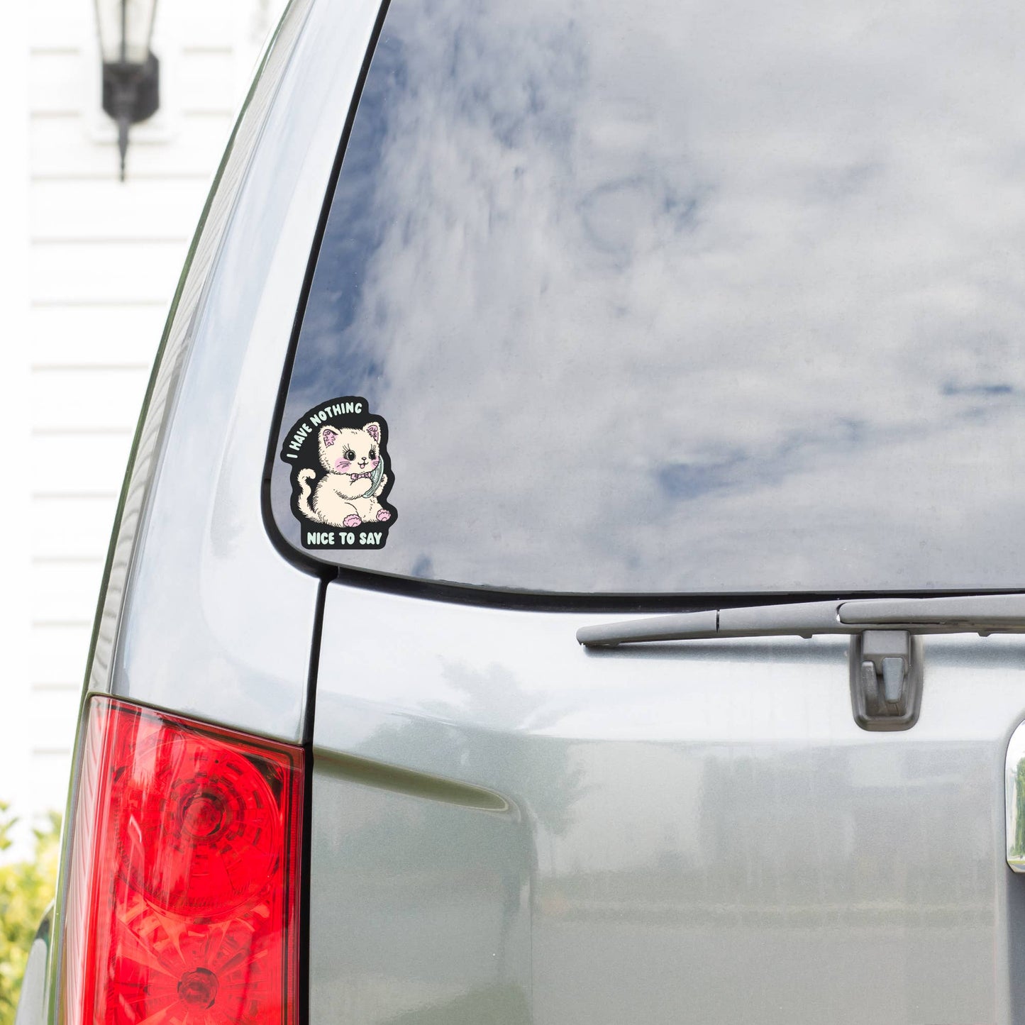 Feisty Kitty Cat Sarcastic Cute High Quality Vinyl Sticker
