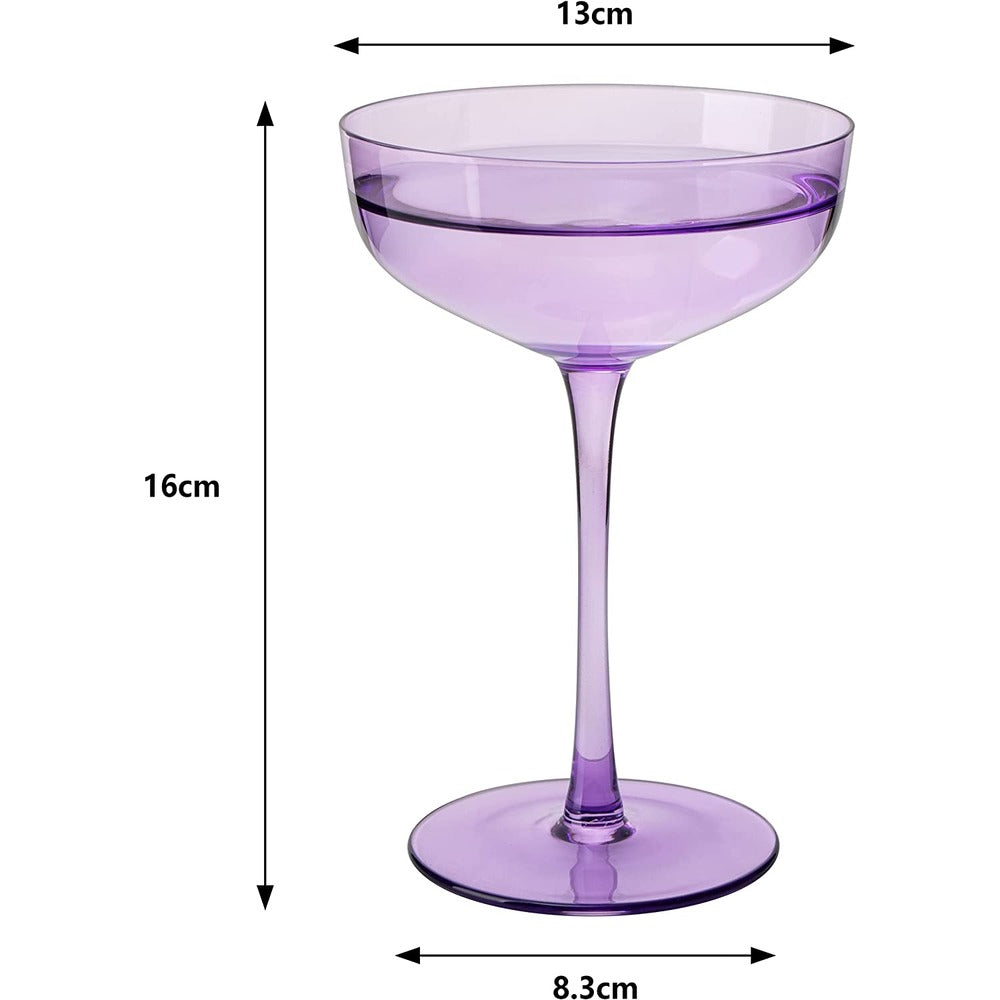 Coupe Glass | Lavender | 7 oz