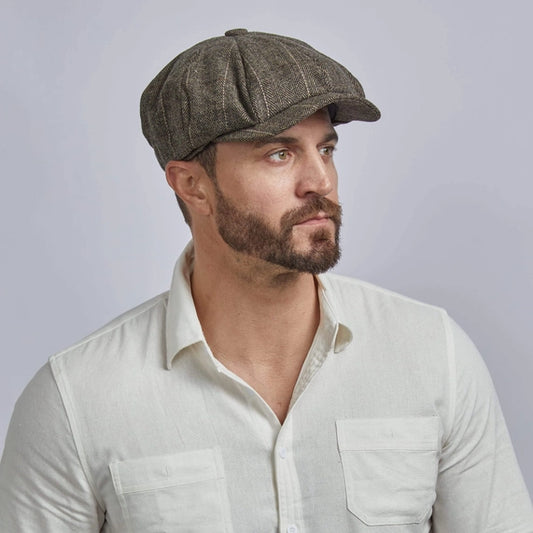 Wool Polyester 8 Panel Newsboy Cap- Style Argo