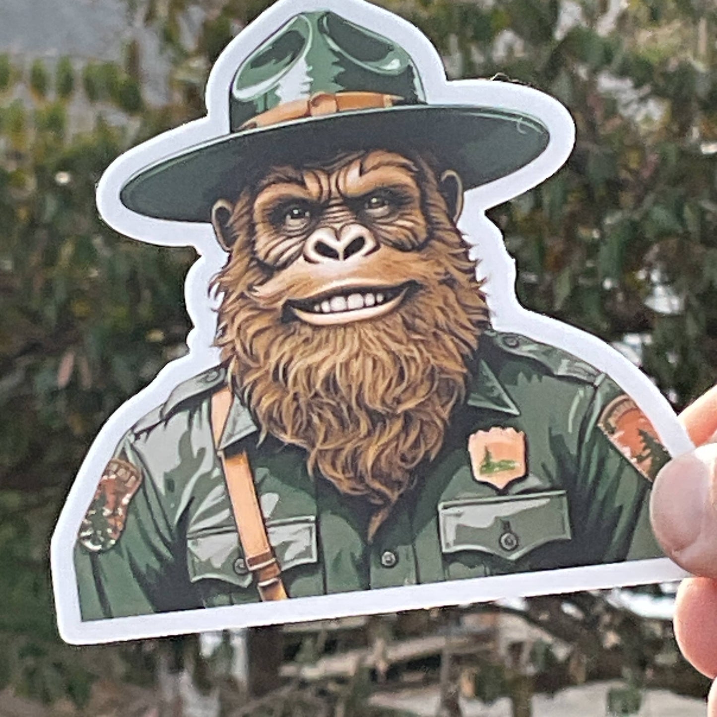 Happy Park Ranger Bigfoot Vinyl  Sticker