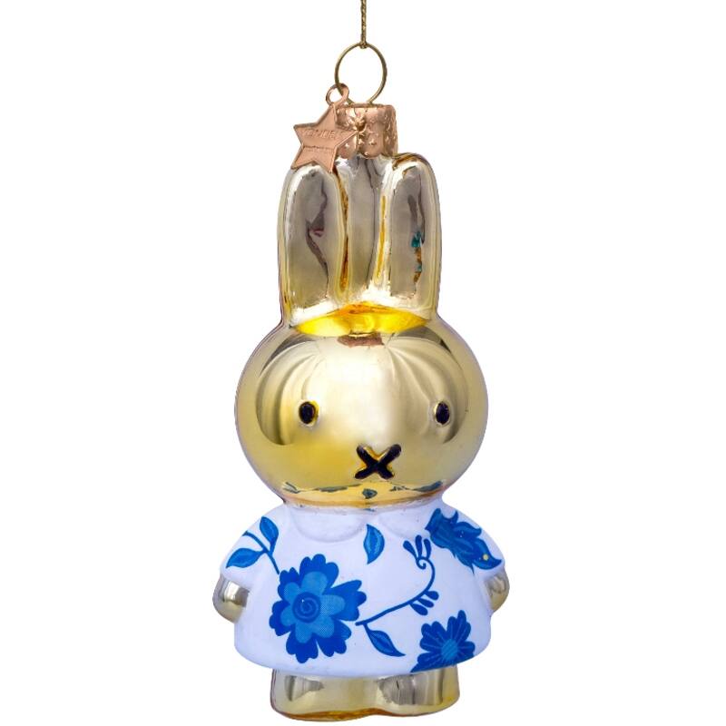 Miffy Delft Blue Dress Glass Ornament