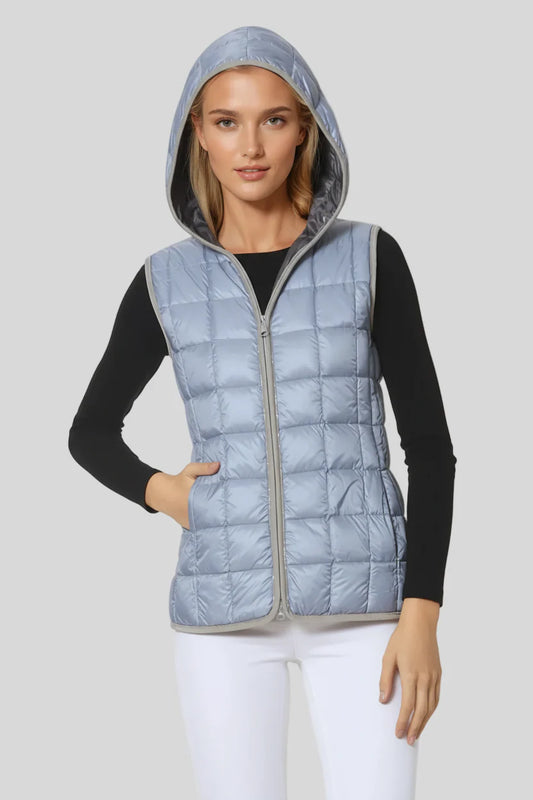 Aisa Puffer Vest With Hood