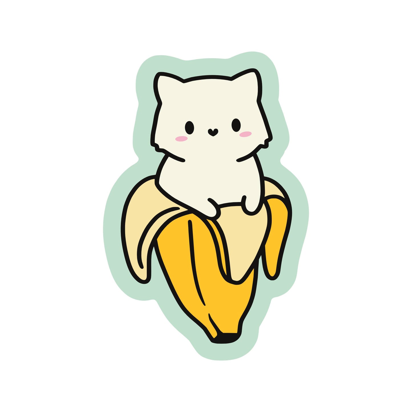 Banana Kitty High Quality Vinyl Sticker