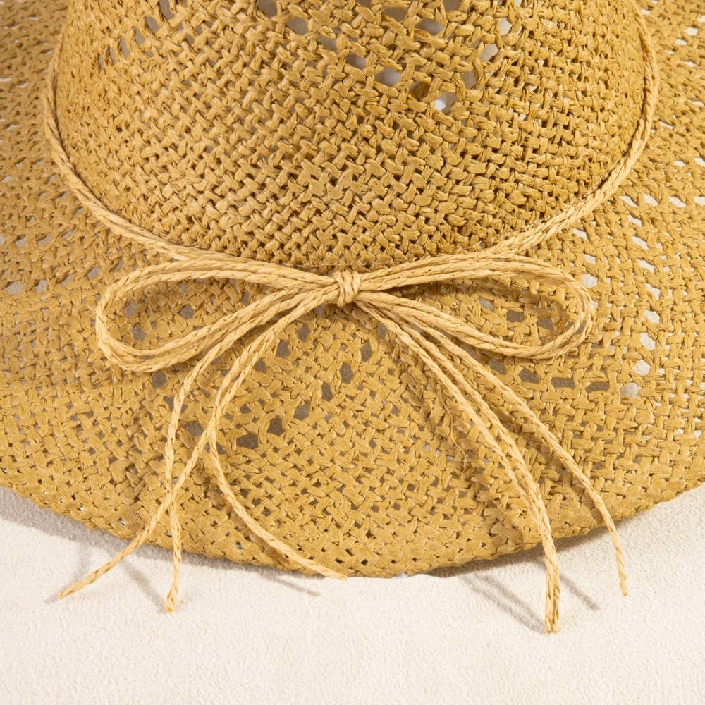Thin Rope Strap Straw Cowboy Hat
