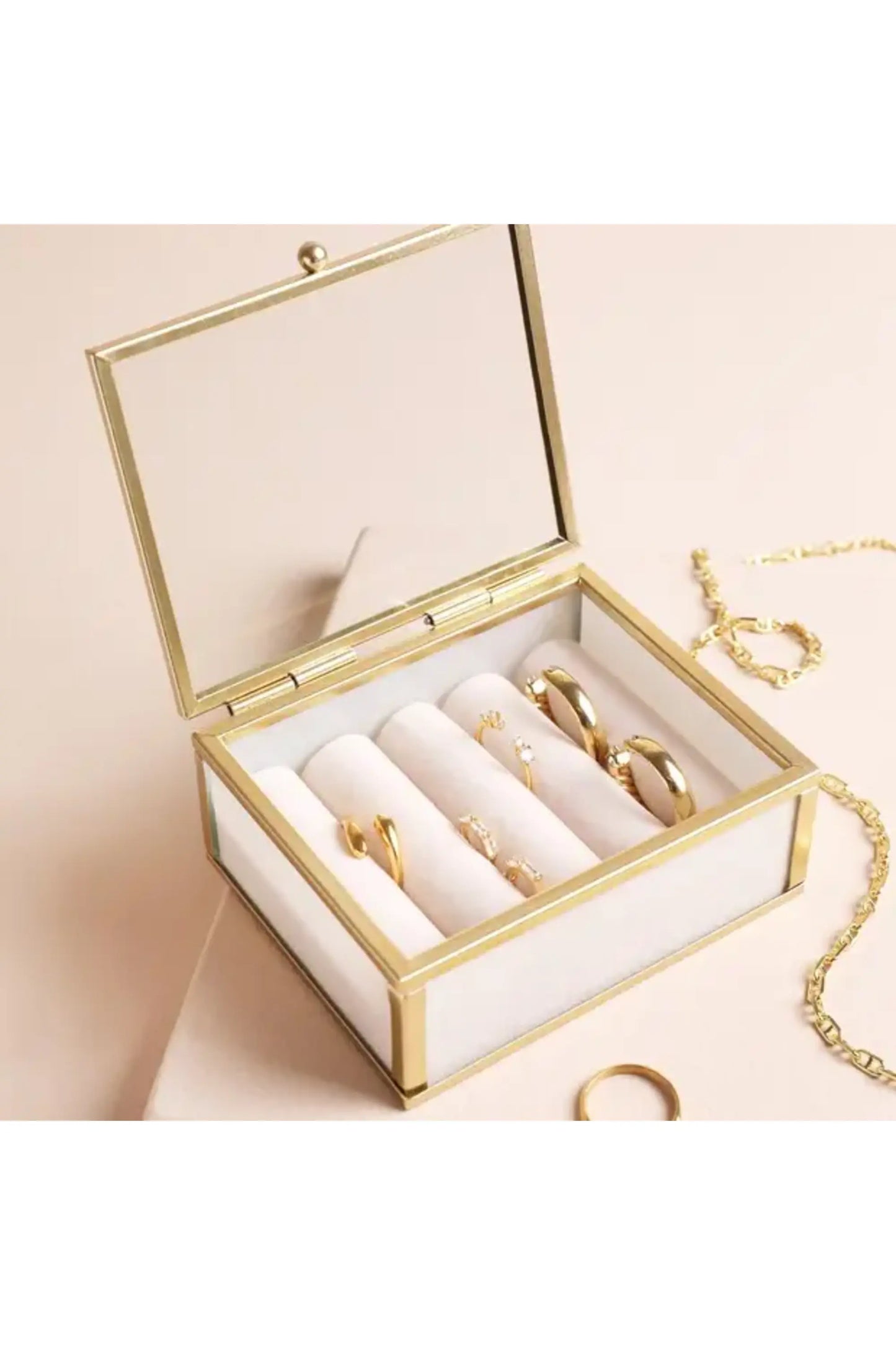 Mini Glass Jewellery Box