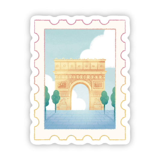 Paris Arc De Triomphe Stamp Sticker