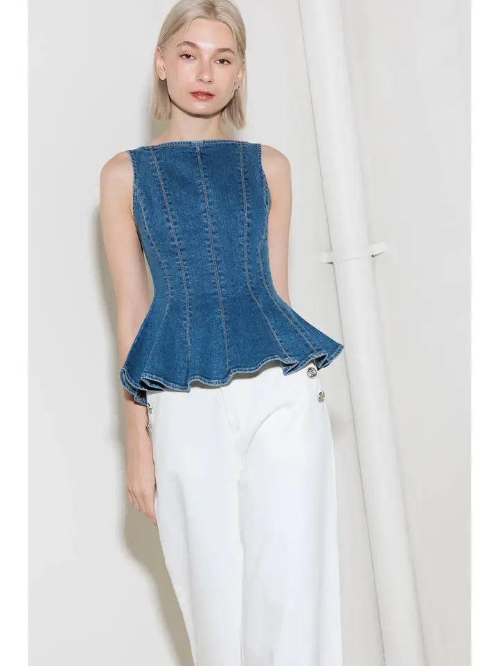 Nina Denim Top